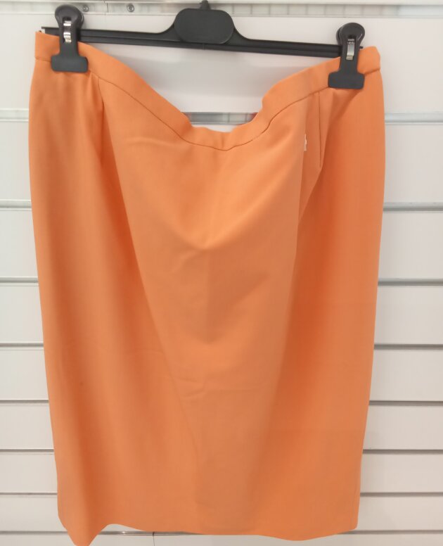 jupe droite orange