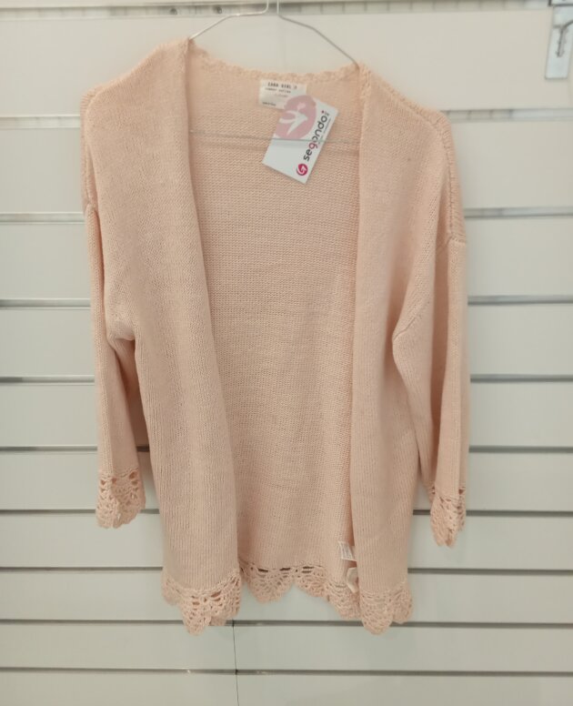 gilet rose pâle zara 13-14a