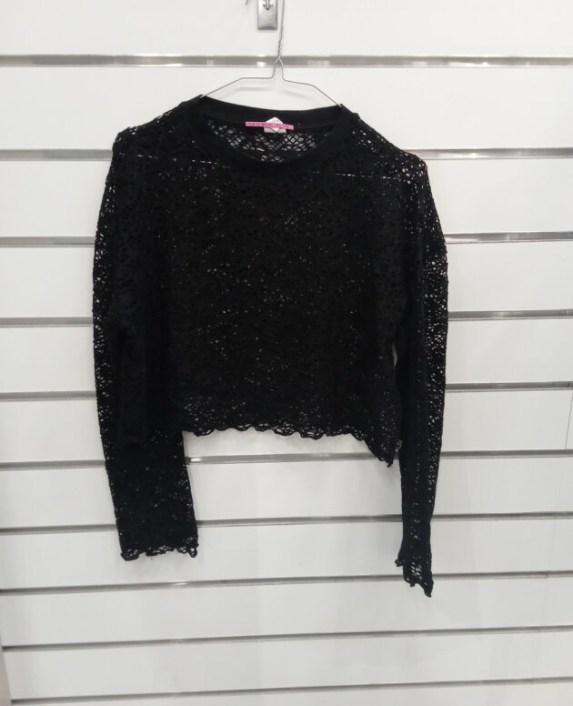 Pull en dentelle noire M