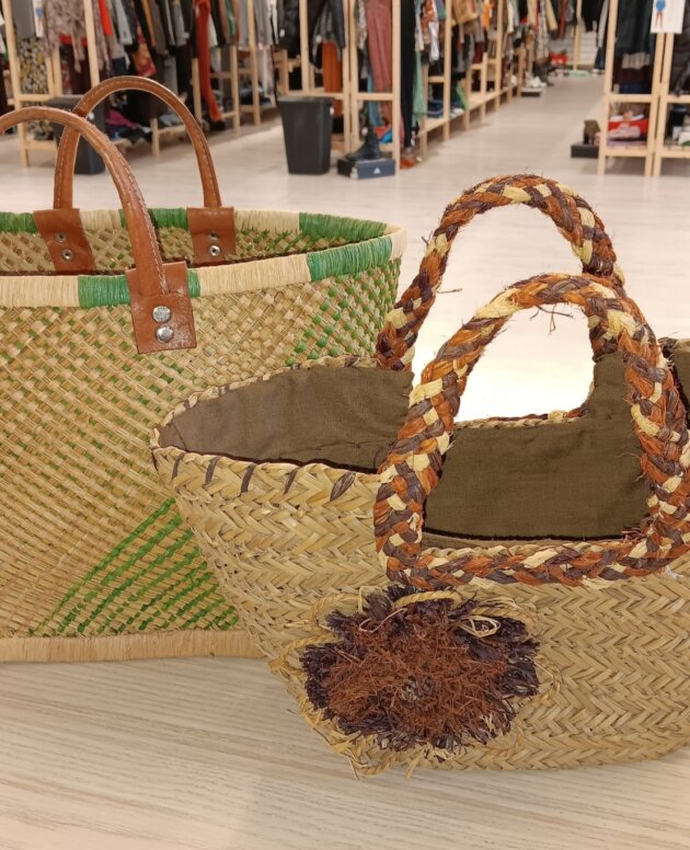 Lot 2 paniers Tressé Couleur Nat