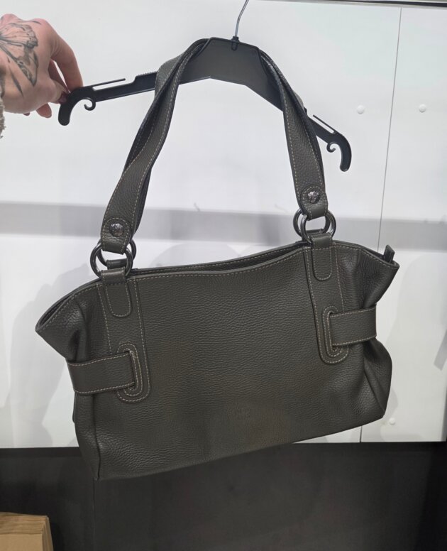 Sac Cabas Cuir Grise