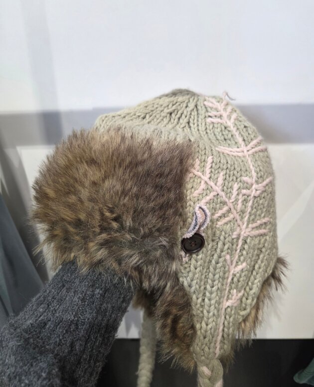 Bonnet en laine vert