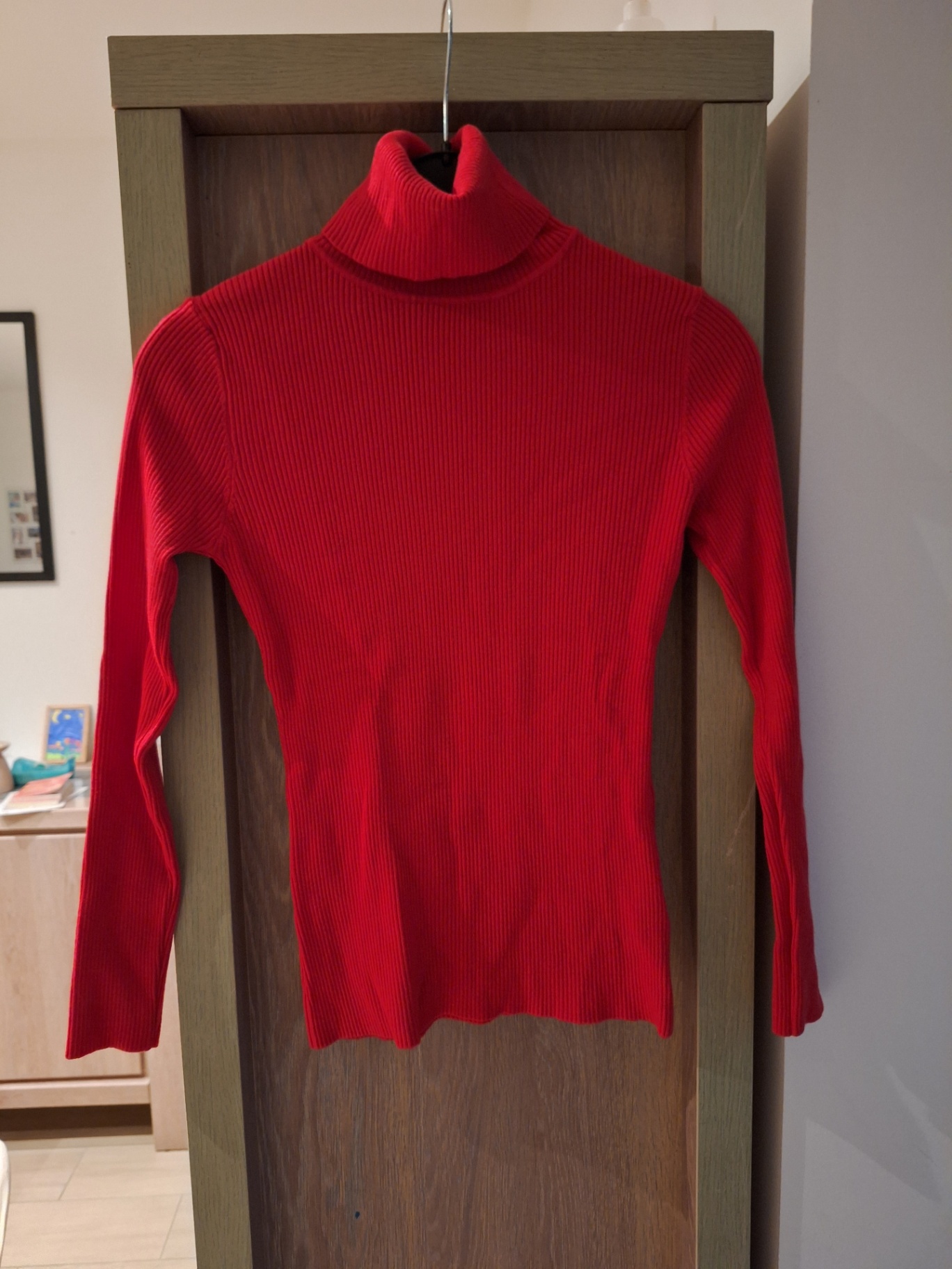 Pull Col Montant Rouge