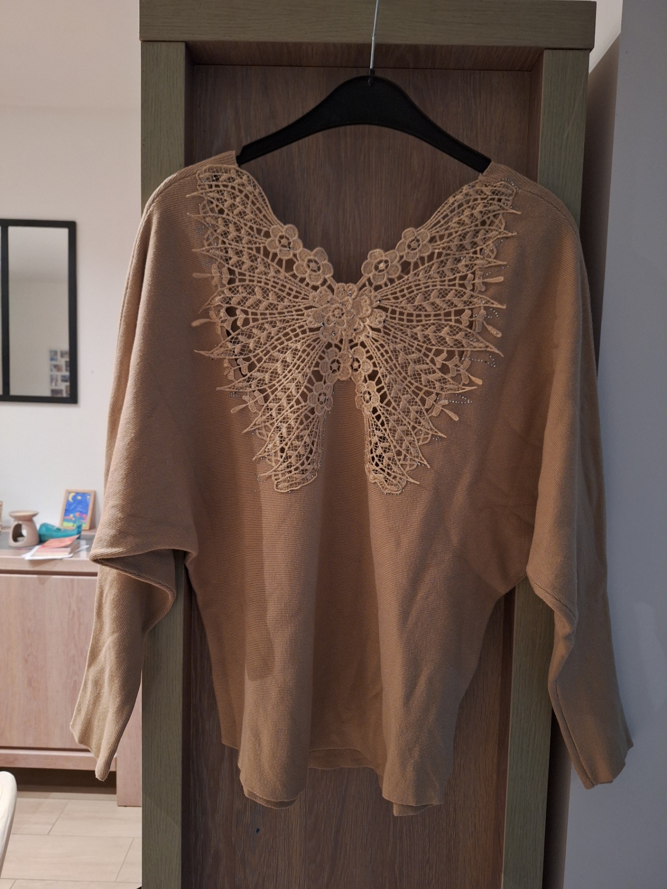 Pull Beige Taille Unique - Image 2