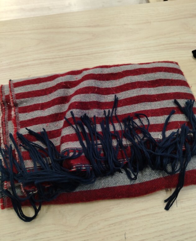 Écharpe Rayée Rouge